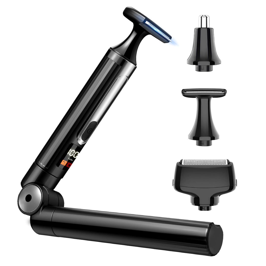 NUBACK Rückenrasierer Herren, 3 in 1 Mens Rasierer Herren, Trimmer for Herren mit Faltbarem Griff, M
