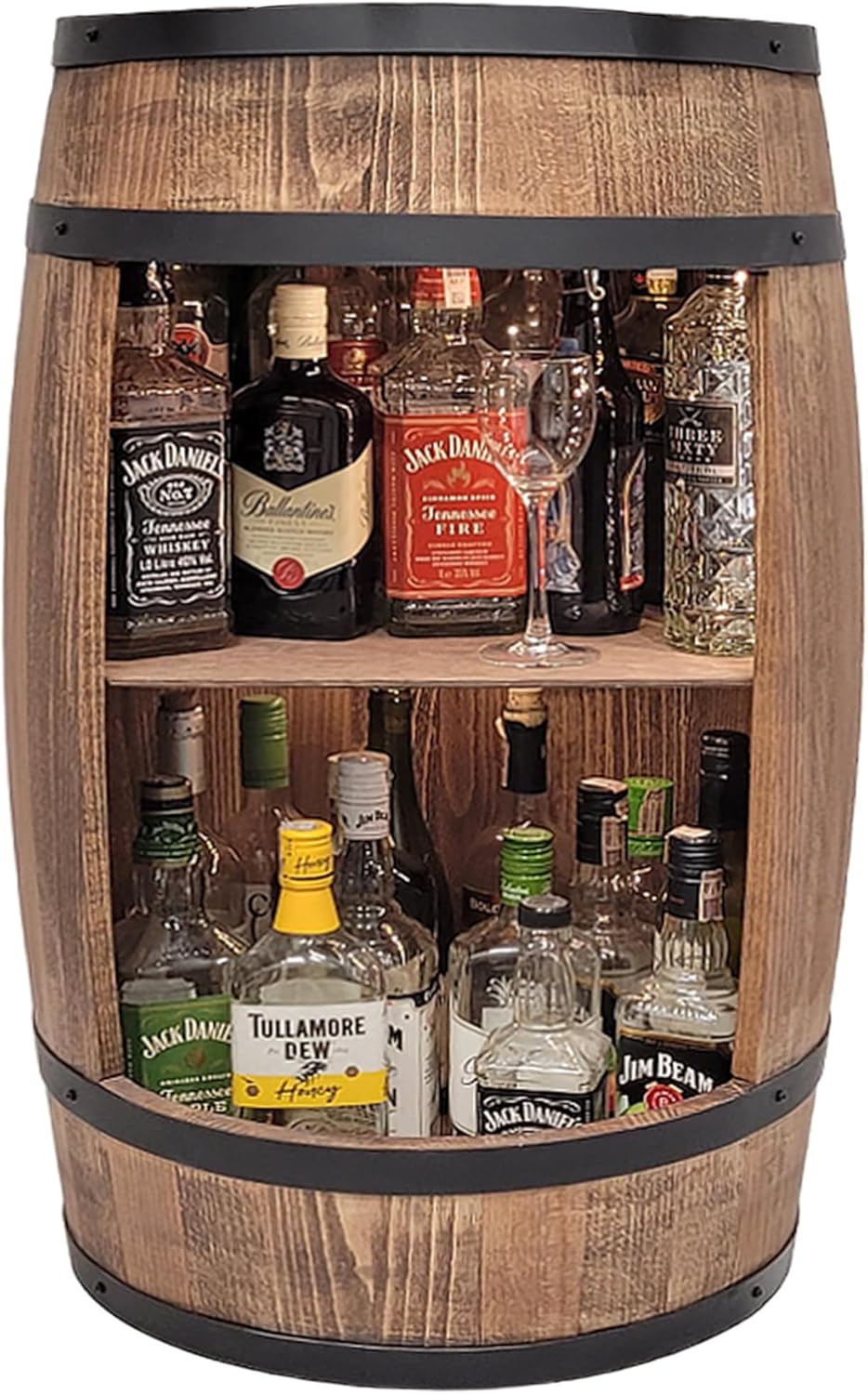 weeco Bar Schränk LED.Mit Geburtstagsgravur als Geschenk. Weinregal Weinschrank XL. Fass Vintage dek