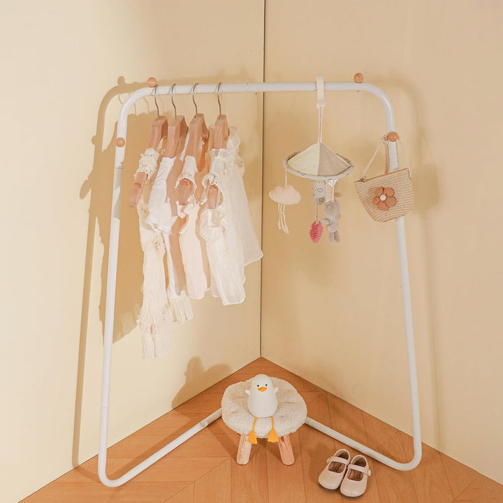 YGJT Kinder Kleiderständer, Garderobe mit Ablage & Kleiderstange für Kinderzimmer, Mädchenzimmer & S