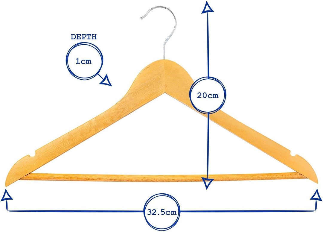 Harbour Housewares 20x Grau Kinder-Kleiderbügel aus Holz - Klein Kinder Mantel Kleidung für Baby, Kl