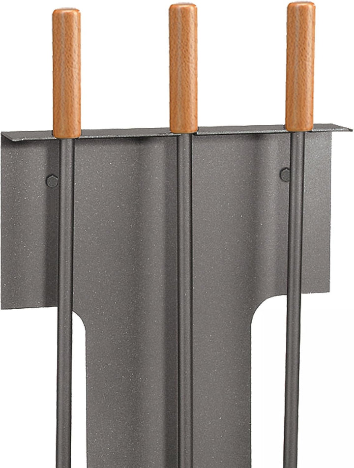 Schindler + Hofmann 21.02.231.2 Kaminbesteck, 3-teilig, anthrazit, Wandmontage, 63cm