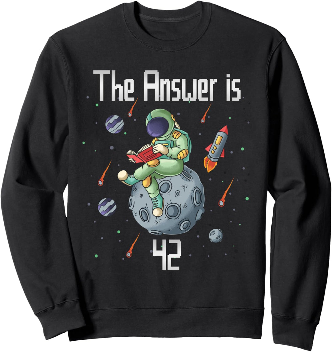 The Answer is 42, Genie, Nerd, Wissenschaft Sweatshirt