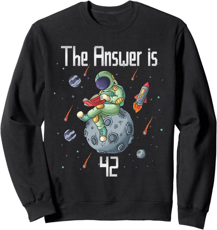 The Answer is 42, Genie, Nerd, Wissenschaft Sweatshirt