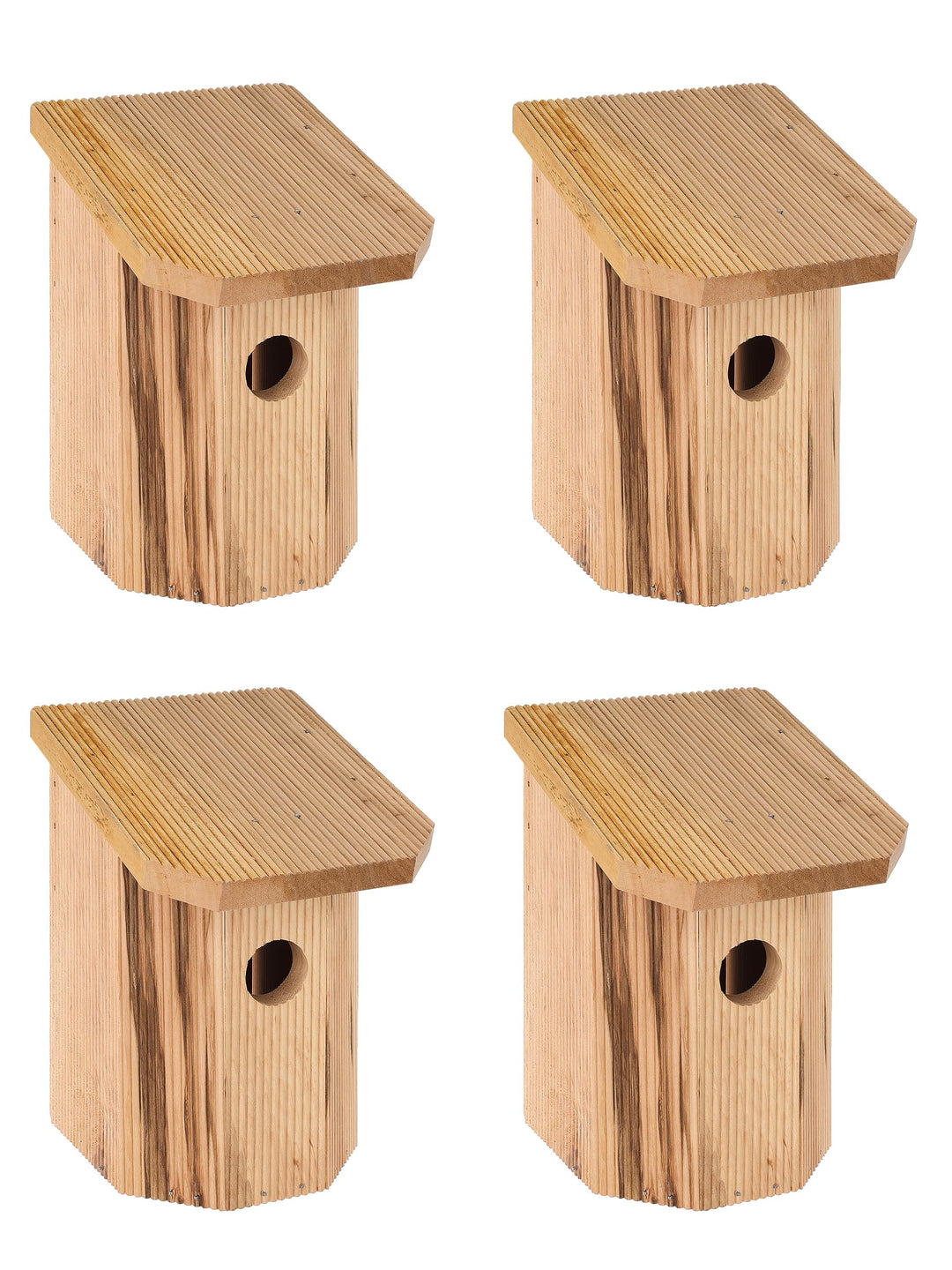 MAZUR 4X Nistkasten zum Aufhängen | Vogelhaus | Bausatz | handgemacht in Europa | für Meisen, Kleinv