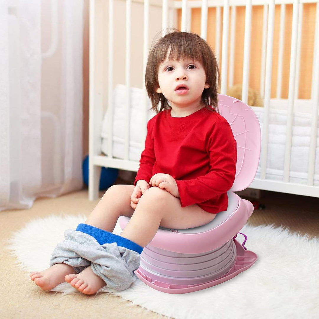 Faltbarer Toilettensitz Kinder,Töpfchen Falttoilette Kinder,Tragbares Reise-Klapptöpfchen,Toilettens