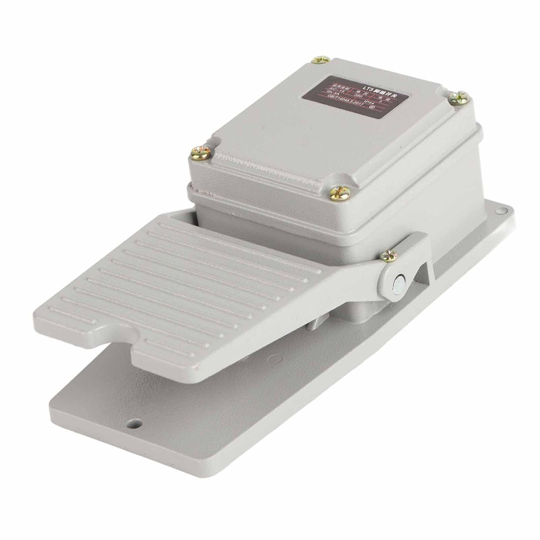Industrielle Fussschalter, AC 250V 15A Momentary Metall Fusspedal Schalter 1NO 1NC Fusstaster Tritts