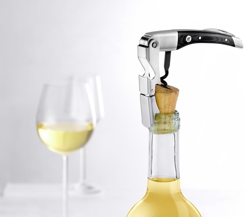ZWILLING Henckels Sommelier Accessories Klassischer Kellner-Korkenzieher mit Micarta-Griff, Edelstah