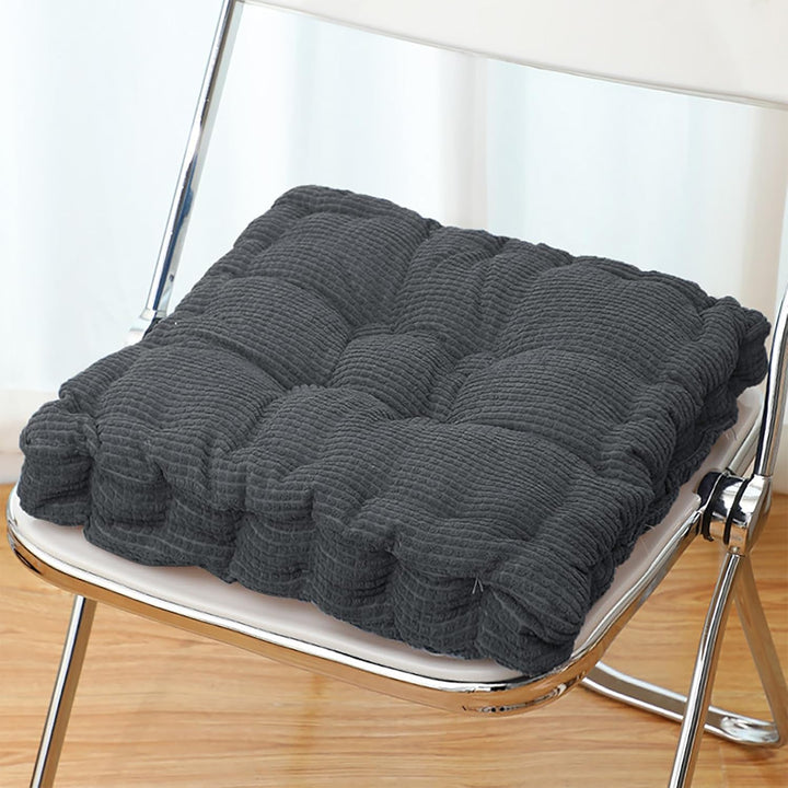 2er Set Sitzkissen, Dickes Stuhlkissen 40x40cm, Sitzpolster Outdoor &amp; Indoor, für Gartenstuhl, Küche