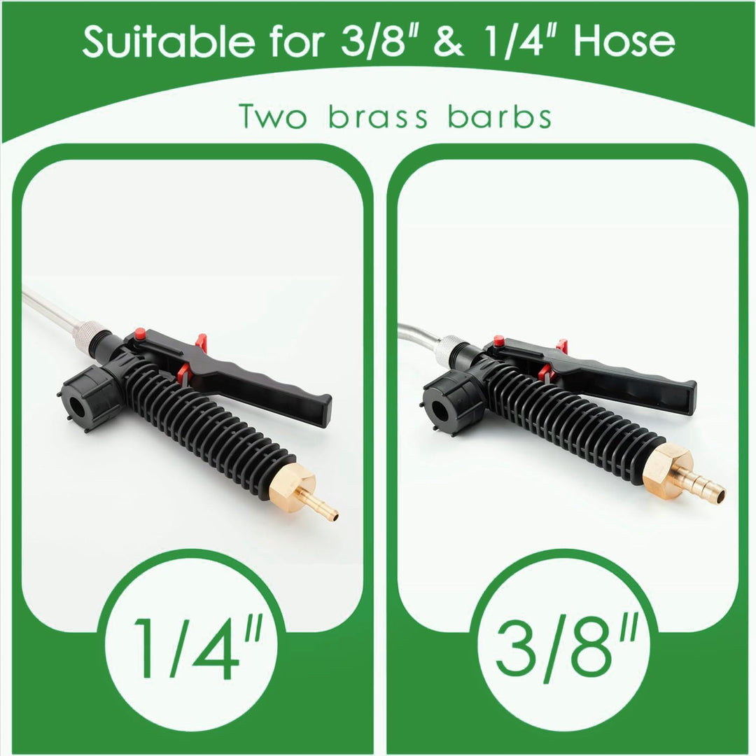 Säurebeständiger Sprühstab mit 4 Arten von Düsen, Ersatz-Sprühstab mit 1/4 Zoll und 3/8 Zoll Messing