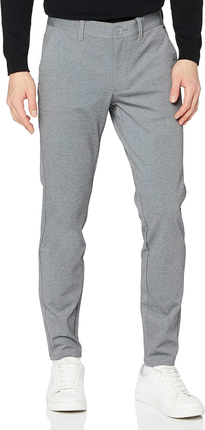 ONLY & SONS Male Chino Hose ONSMARK Slim Fit Chino Hose 28W / 30L Medium Grey Melange, 28W / 30L Med
