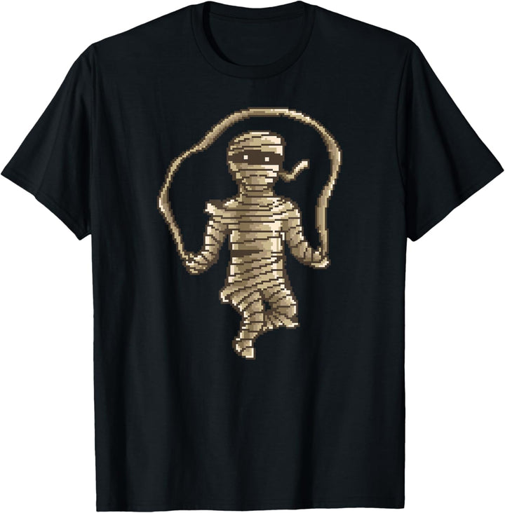 Mummy Workout Gym Exercise Pixel Art T-Shirt