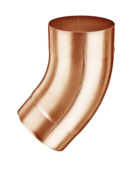 Kupfer Ablaufrohrbogen für Fallrohre 60mm 40° Grad Kupfer Regenrohrbogen mit Einsteckfase Bogen 60mm