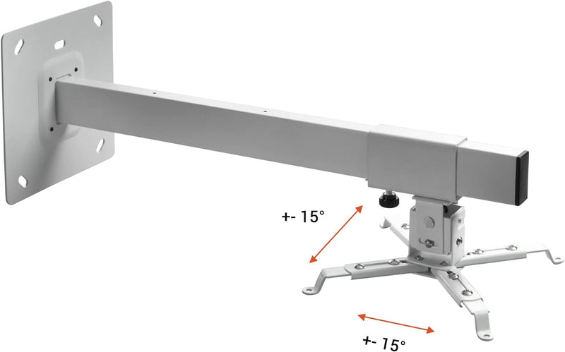 celexon Beamer-Wandhalterung MultiCel WM600 - weiss - Wandabstand bis 60 cm - bis 15 kg - Neig- und