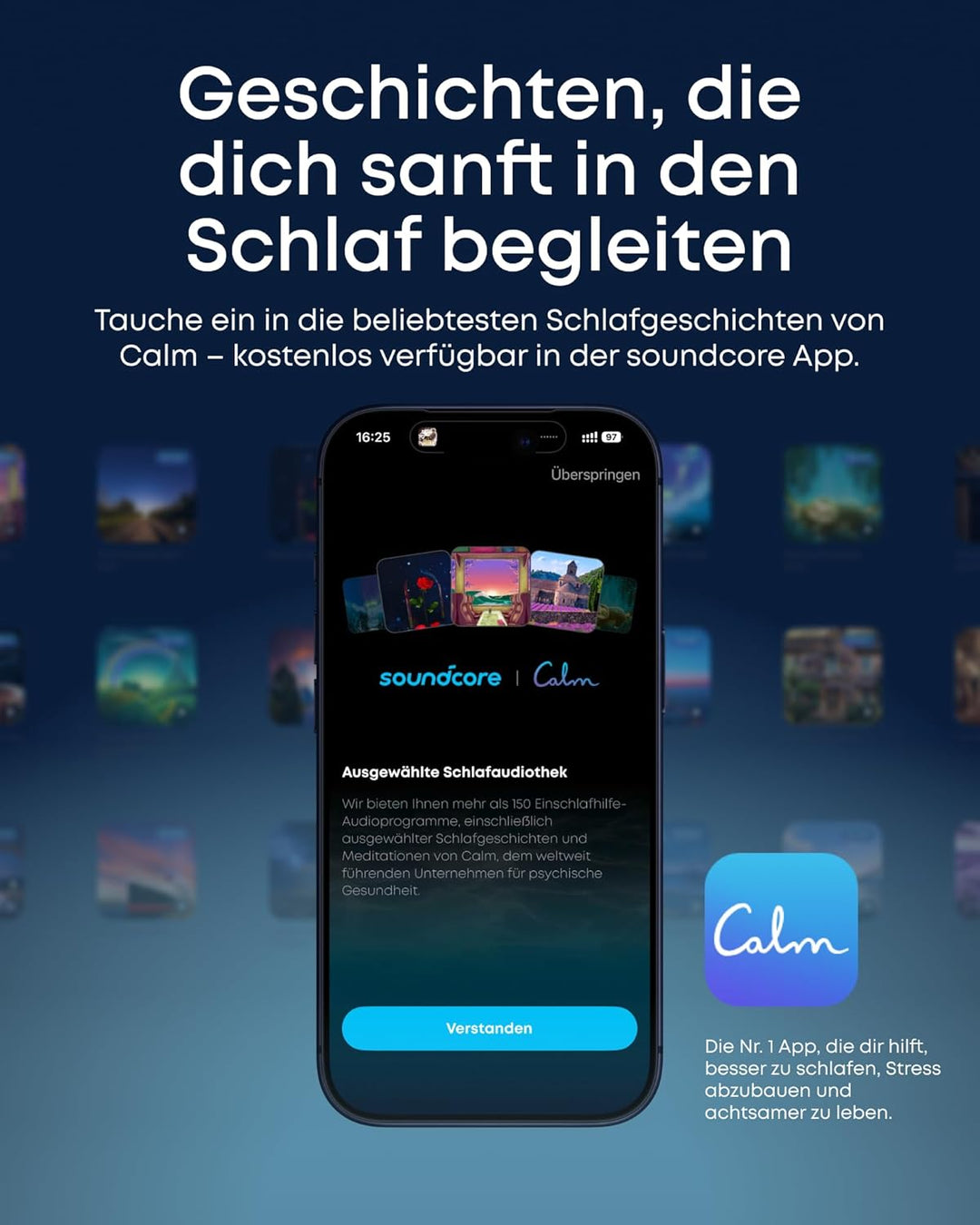 soundcore Sleep A30 von Anker, Schlafkopfhörer, Geräuschmaskierung, Bluetooth-Kopfhörer, adaptives S