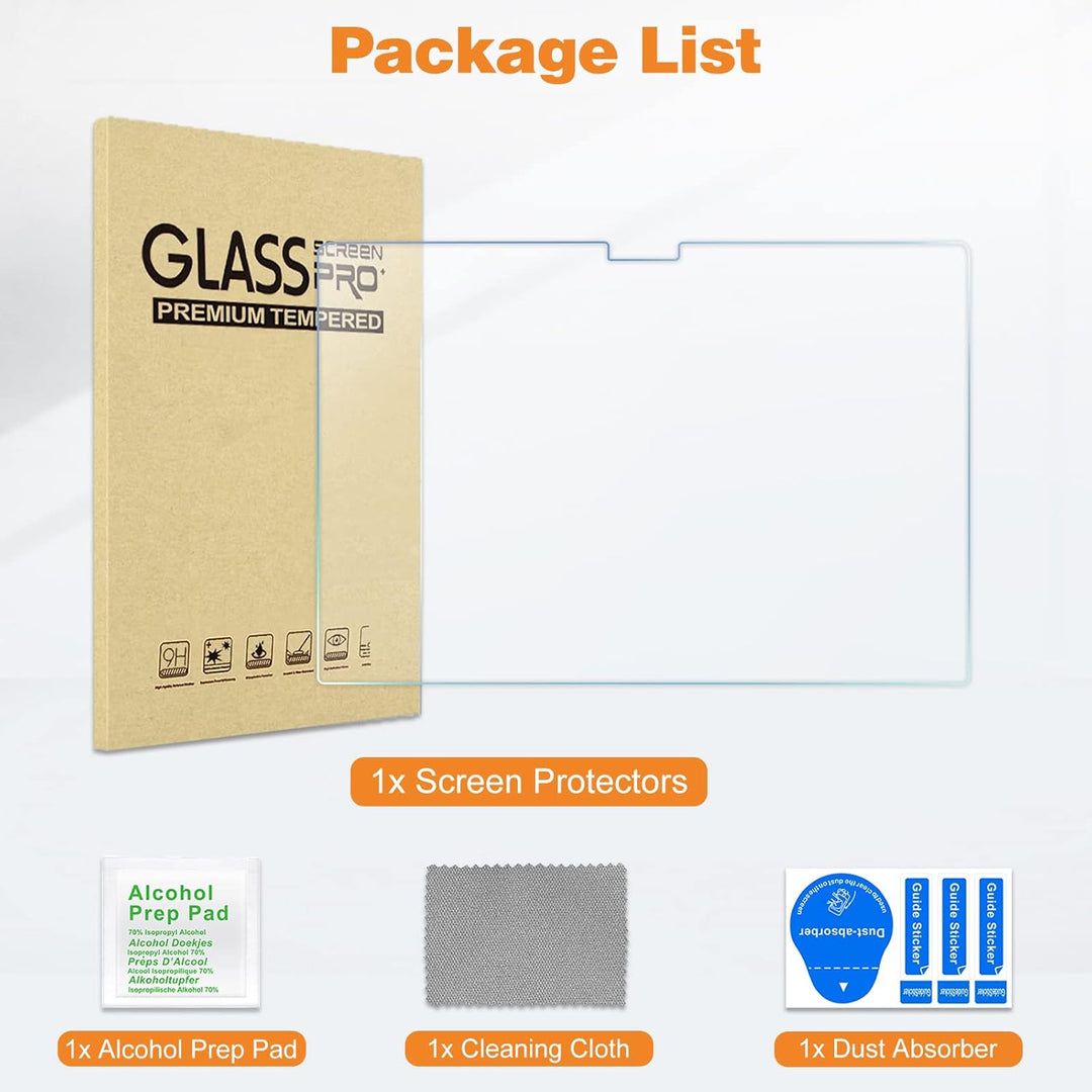 ProCase Schutzfolie für MacBook Pro 16,2 Zoll 2024 (M4) A3403/A3186, 9H Gehärtetes Glas für 16 Zoll