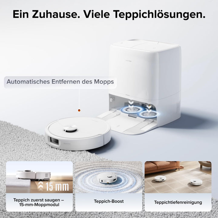 roborock Qrevo 2 Pro Saugroboter mit Wischfunktion, 25.000 Pa Saugkraft | Dual Anti-Tangle-System, A