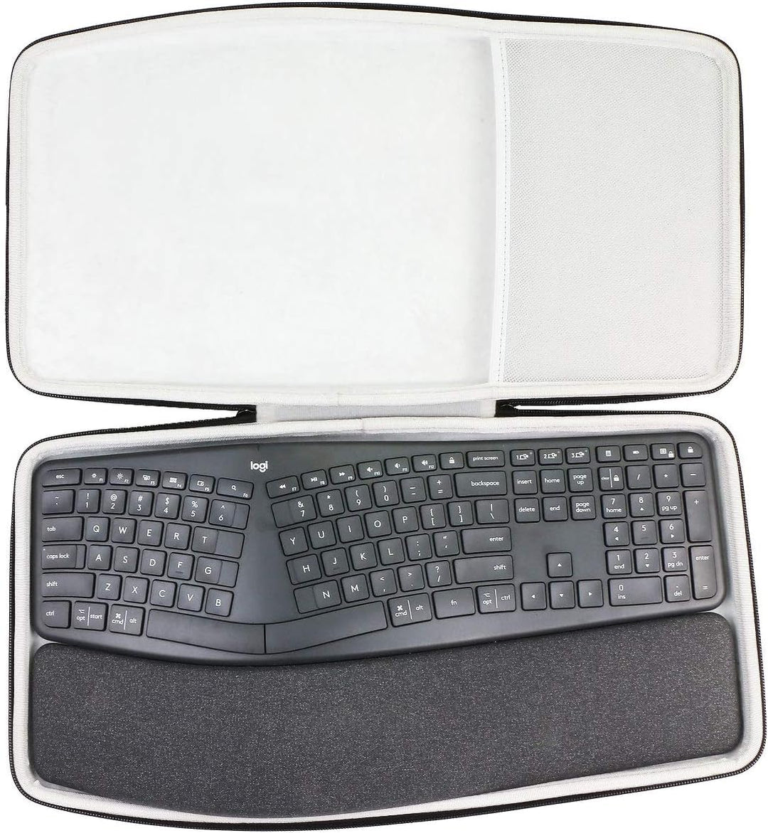 co2CREA Hart reiseschutzhülle Etui Tasche für Logitech Ergo K860 kabellose ergonomische Tastatur (Nu