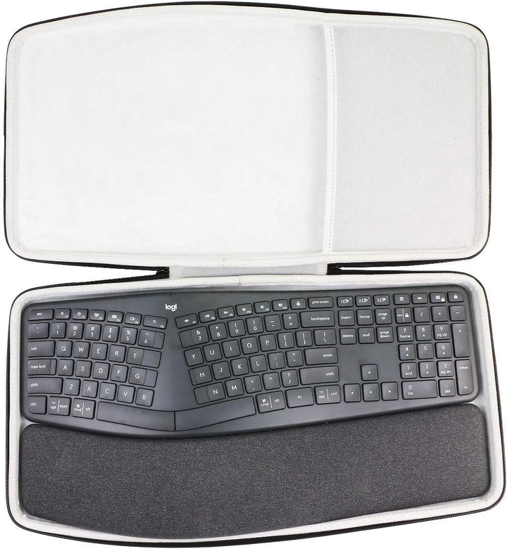 co2CREA Hart reiseschutzhülle Etui Tasche für Logitech Ergo K860 kabellose ergonomische Tastatur (Nu