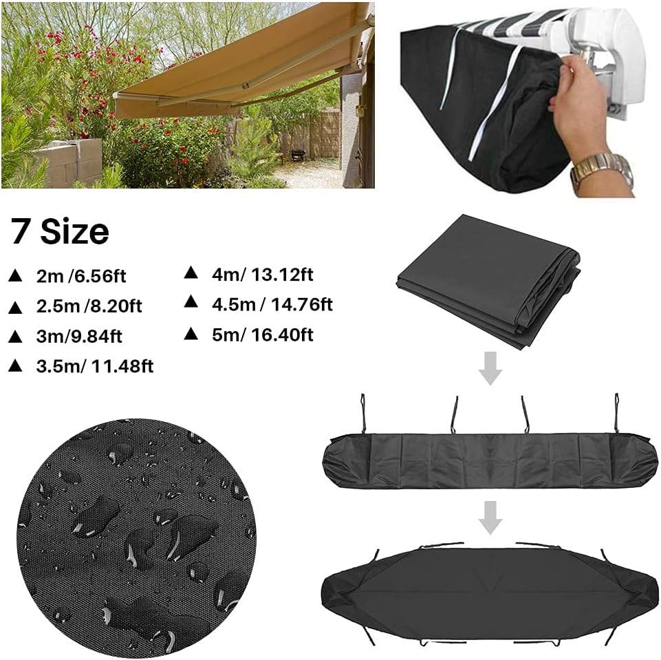 LICHENGTAI Markisenabdeckung Abdeckung Schutzhülle Markisenschutzhülle Rain Canopy Storage Bag Patio