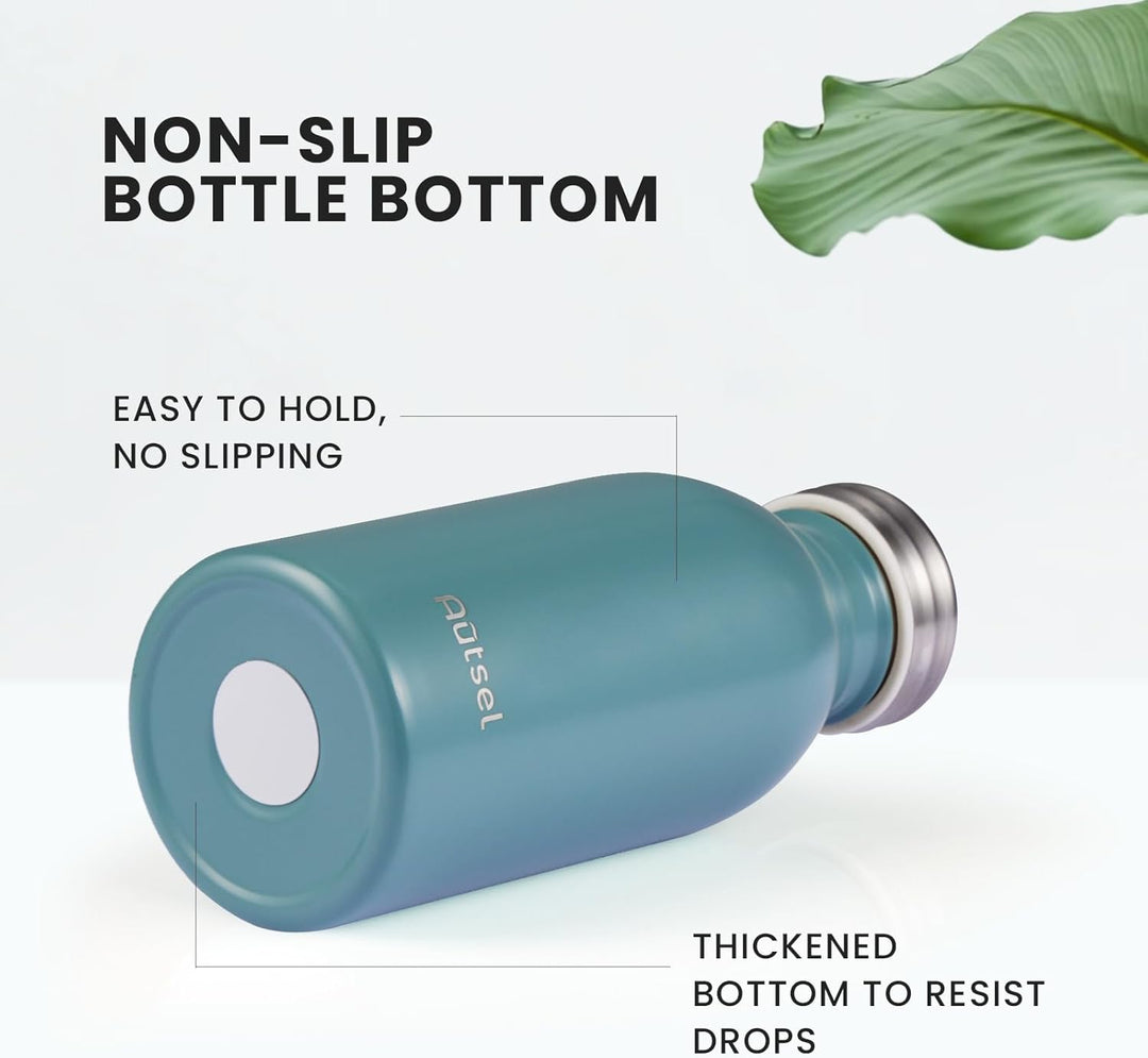 Trinkflasche Thermo Edelstahl 350ml für Heisse und Kalte Getränke für Büro Sport Outdoor Camping NAV