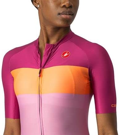 Castelli Damen Aero Pro W Jersey Sweatshirt L Pink/Korallenblitz-magenta, L Pink/Korallenblitz-magen