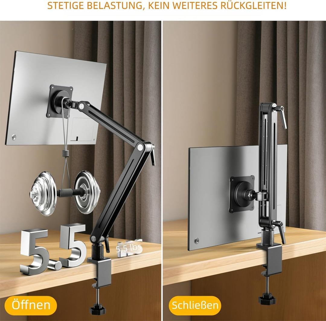 Tablet iPad Halterung Schreibtisch Magnetischer - Drehbare Basis 360 Grad Tablethalte VESA 75mm Schn