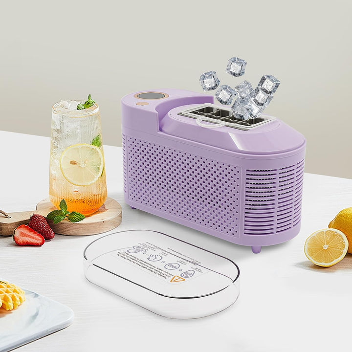 Eiswürfelmaschine Klein Eiswürfelmaschinen, 120W 230V Kompakte Eiswürfelbereiter mit Clip, Tragbarer