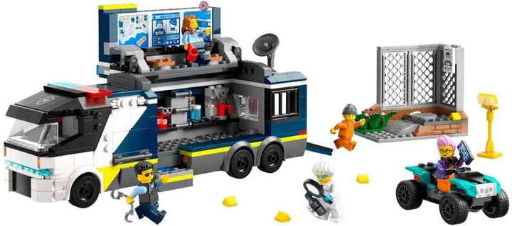 LEGO City Polizeitruck mit Labor, Polizei-Set mit Quad und LKW-Spielzeug für Kinder, Geschenk für Ju