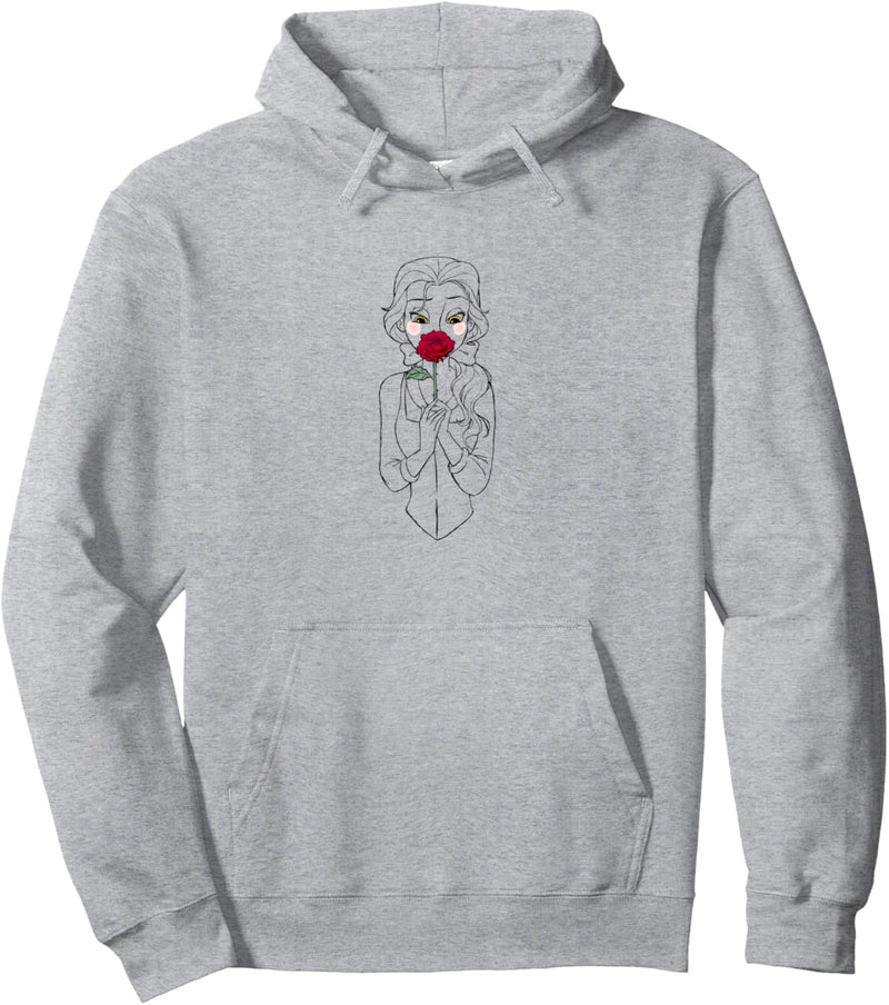 Disney Beauty And The Beast Belle And Rose Pullover Hoodie