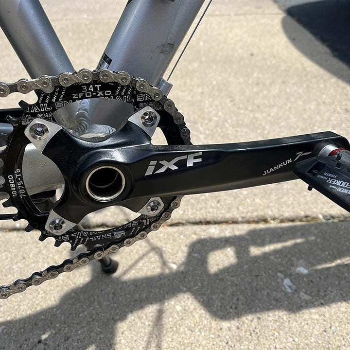 CYSKY Fahrrad Kurbelarm Set 170mm 104 BCD mit Tretlager Kit und Kettenblattschrauben für MTB BMX Ren
