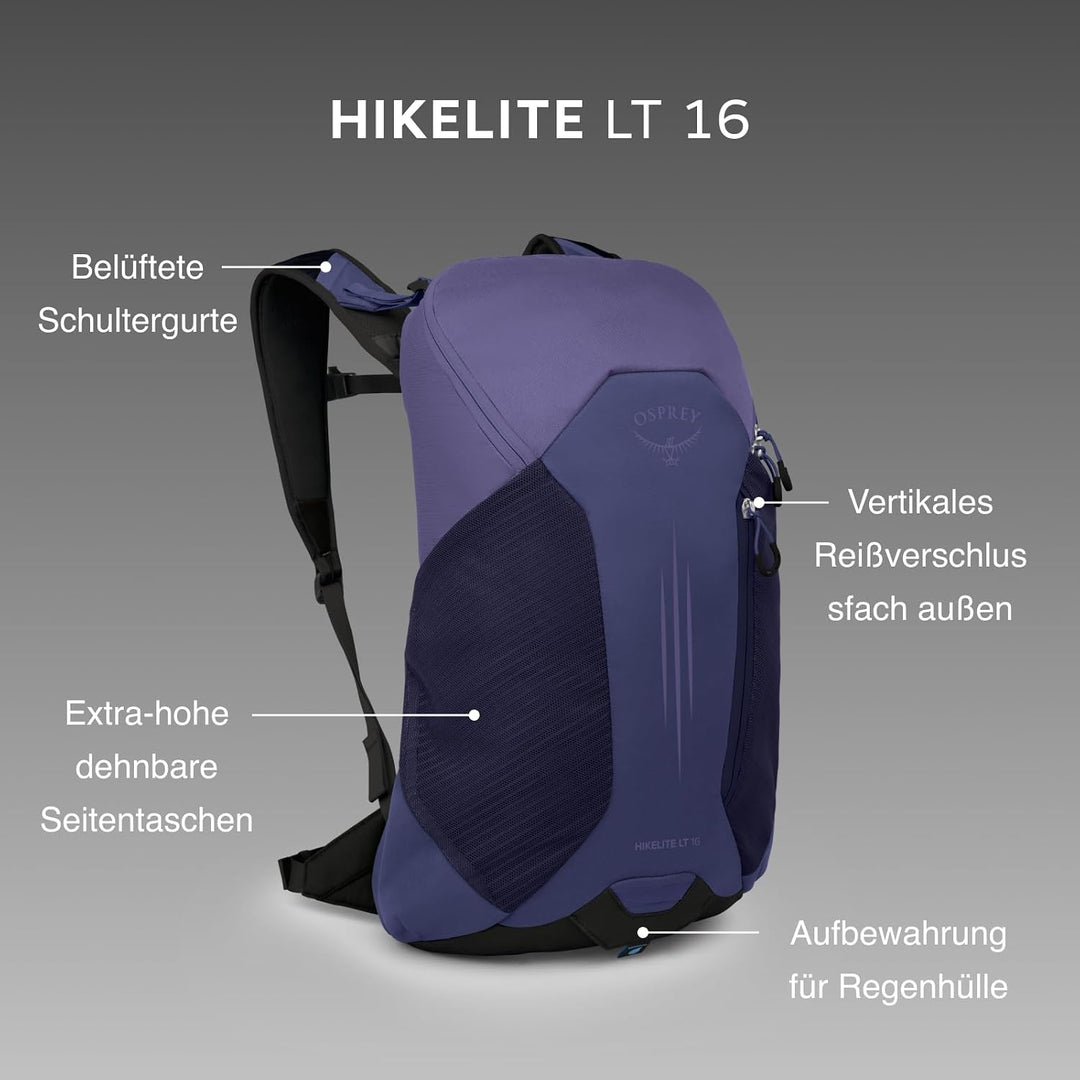 Osprey Unisex Hikelite Lt 16 Backpack (1er Pack) 16L Tundra Green, 16L Tundra Green