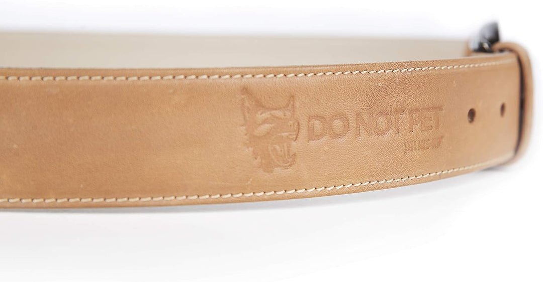 Julius-K9 13K9B-B-1 Ledergurt - DO NOT PET, 83-96 cm, beige 83-96 cm DO NOT PET - beige, 83-96 cm DO