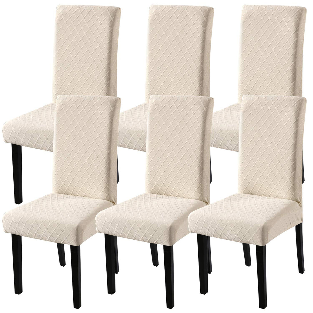 Fuloon Stuhlhussen 4er 6er Set, Stuhlüberzug Universal Stretch Abnehmbare Stuhlbezug Protector Cover