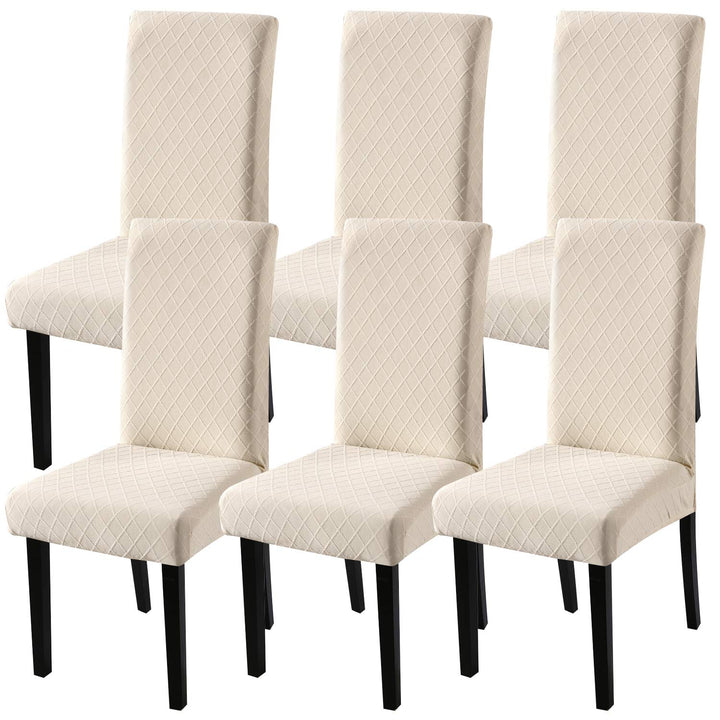 Fuloon Stuhlhussen 4er 6er Set, Stuhlüberzug Universal Stretch Abnehmbare Stuhlbezug Protector Cover