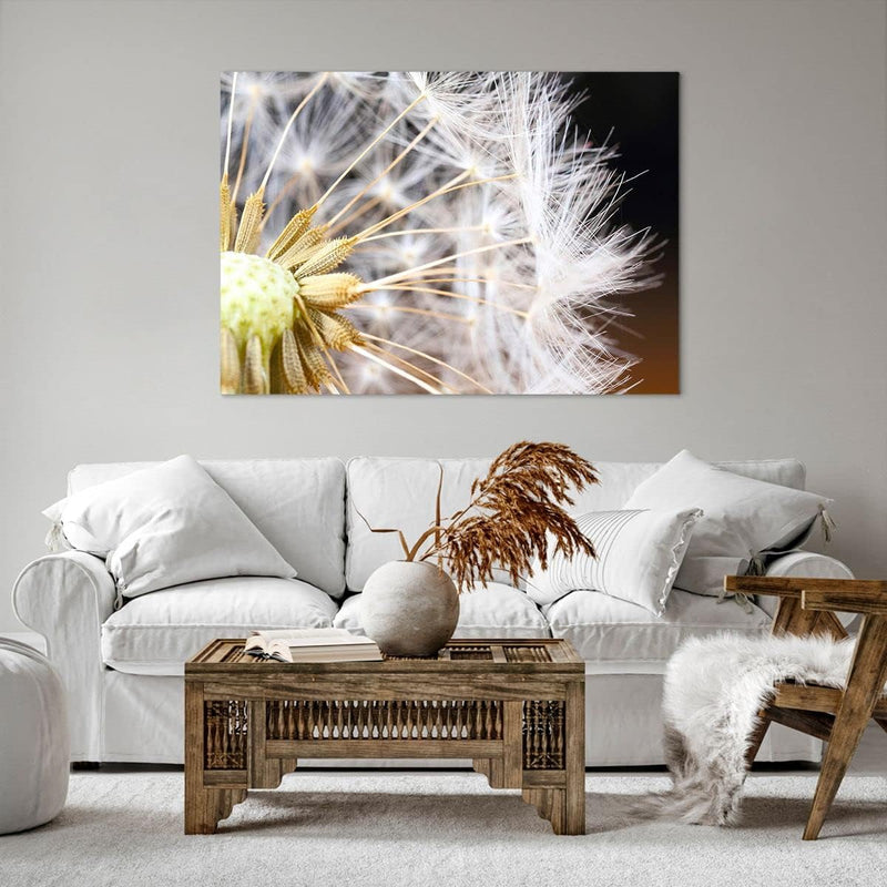 Bilder auf Leinwand 100x70cm Leinwandbild mit Rahmen Baby Sommer Pflanze Gross Wanddeko Bild Schlafz