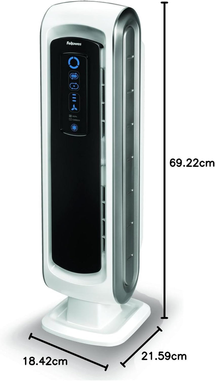 AeraMax HEPA Luftreiniger DX55 von Fellowes, für 8-12qm, 3-5 Luftwechsel/Std., True HEPA und Kohlefi