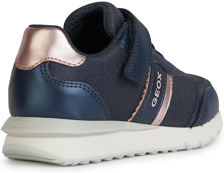 Geox Mädchen J Fastics Girl B Sneaker 35 EU Dk Navy Old Rose, 35 EU Dk Navy Old Rose