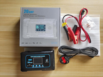 20AmpLithiumBatteryCharger，12Vand24VLifepo4，Lead-Acid(AGM/Gel/SLA。。) PortableCarBatteryCharger，Batte