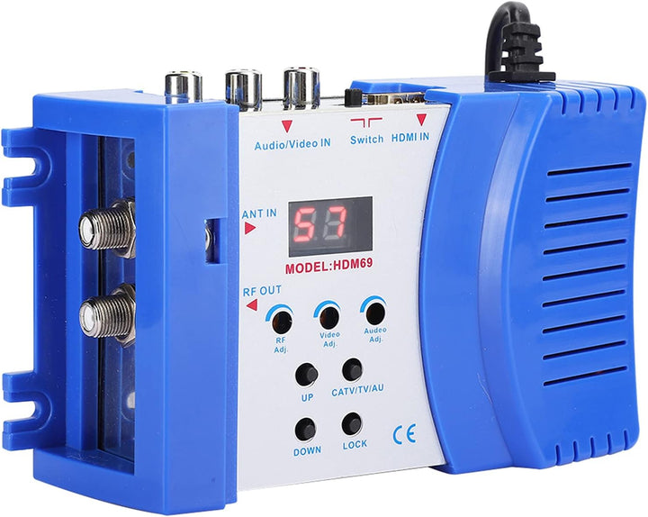 1080P Digital RF HDMI Modulator, HDM69 Digital Modulator AV Converter to VHF UHF PAL Standard Handhe