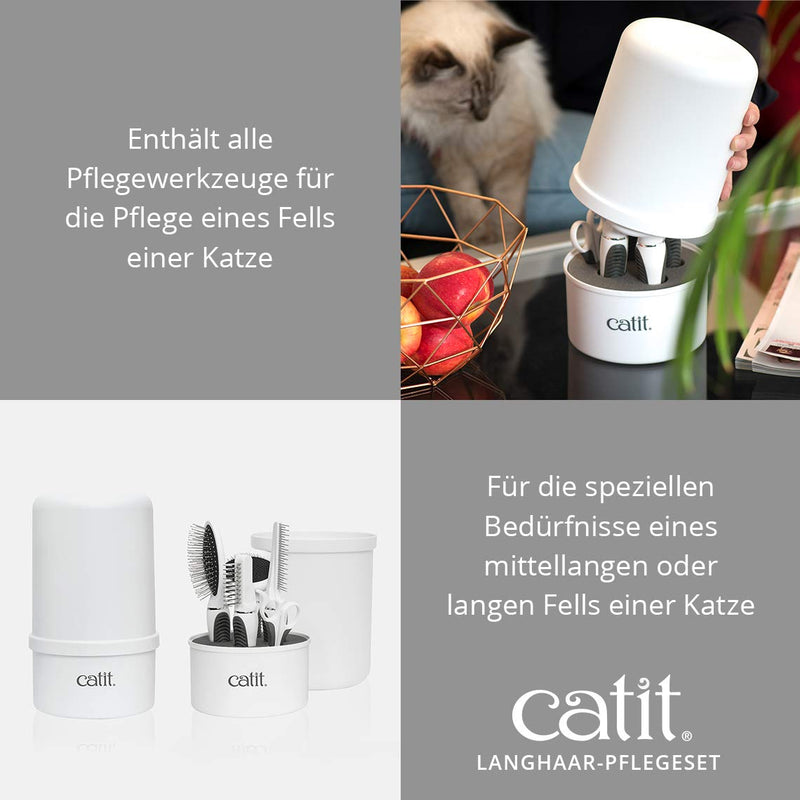 Catit Bürsten-Set für langhaarige Katzen, Bürsten für Langhaarkatzen