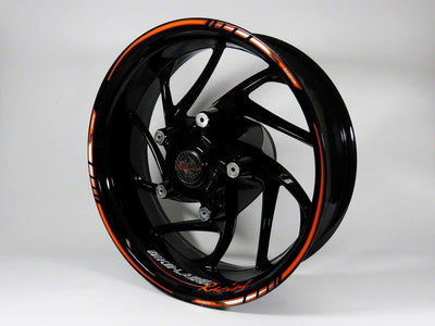 Felgenrand Aufkleber Orange-Black 17 Zoll kompatibel für KTM 710028