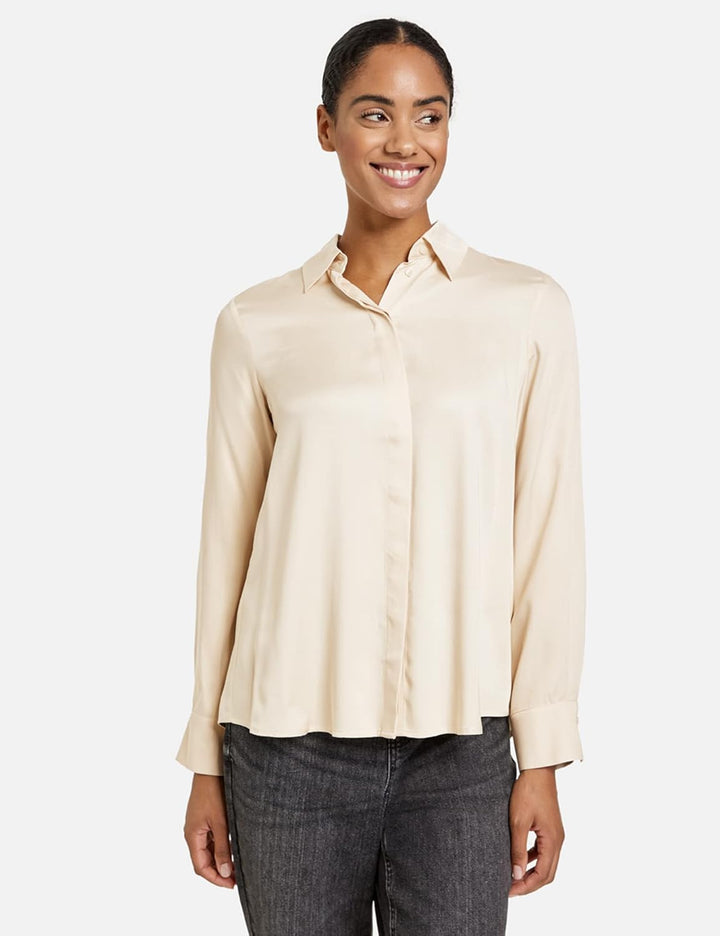 Taifun Damen 260021-11232 Bluse 38 Champagne, 38 Champagne