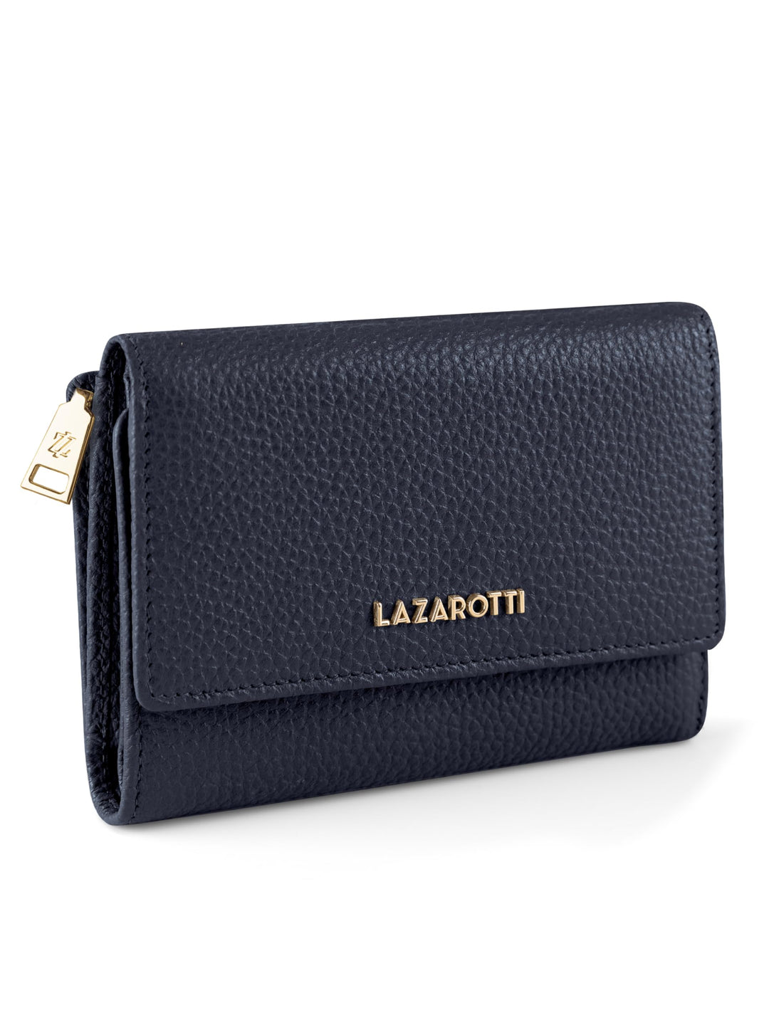 Lazarotti Bologna XL Leder Damen-Geldbörse | grosses Reissverschlussfach, 15 Kartenfächer, RFID-Schu