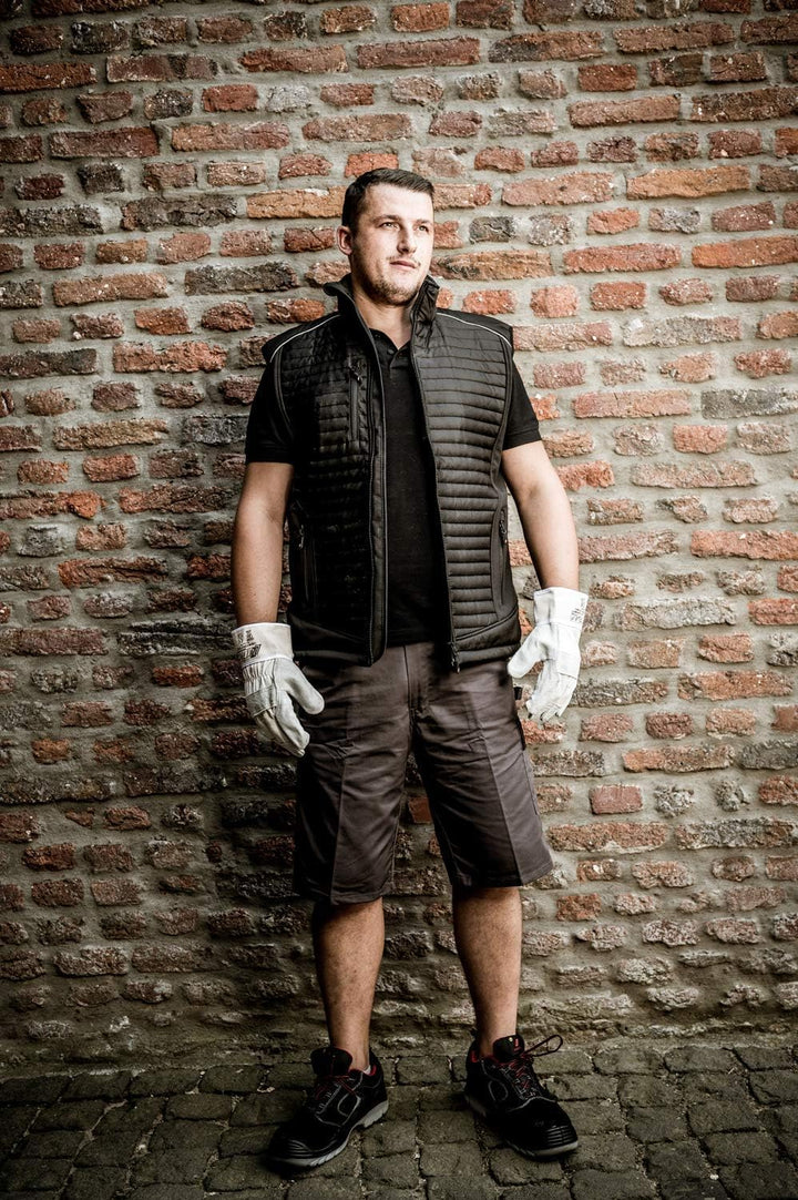 Nitras Motion Tex Plus Arbeitsweste - gesteppte Softshell-Weste mit Reflektoren - warm & robust