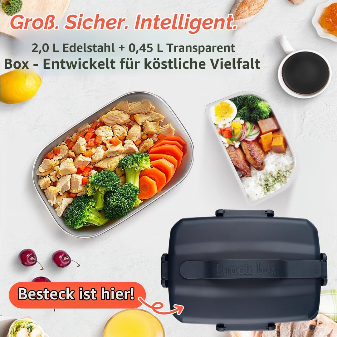 Grosse Elektrische Lunchbox 90 W, 3-in-1 Lunchbox Erwachsene für Edelstahl, 12 V/24 V/220 V für Auto