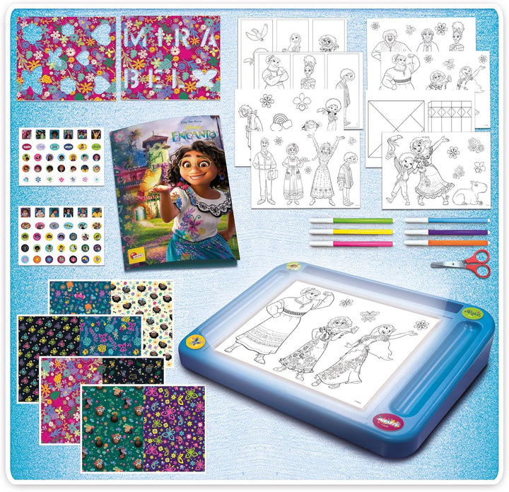 Lisciani – DISNEY – Encanto – beleuchtetes Zeichentablett – inklusive Marker und Schablonen – förder
