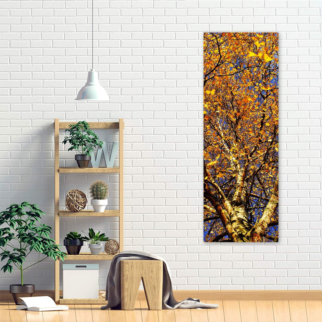 Feeby Leinwand Bilder - Natur - Wald - 40x120 cm- Deko Wohnzimmer - Wandbilder Schlafzimmer - Deko A