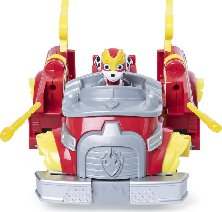 PAW PATROL 6053686 Mighty Pups Super Paws - Marshalls verwandlungsfähiges Powered Up Fahrzeug mit Fi
