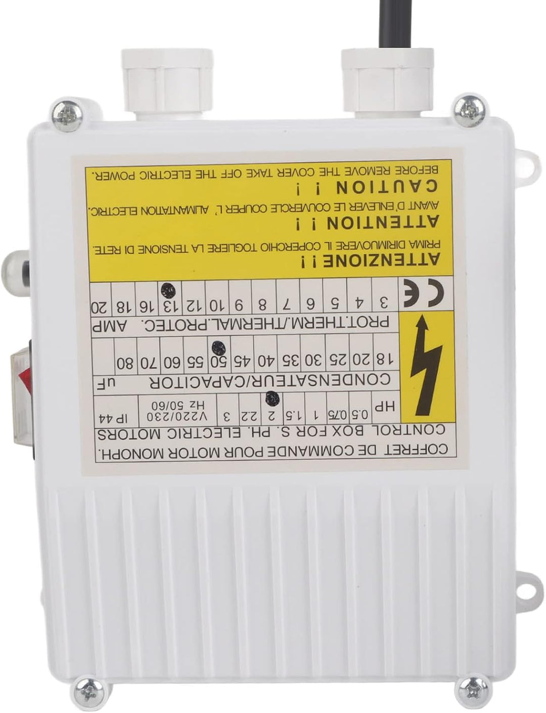Schalt Kasten für Tauch Pumpe, Conexion Box Well Pumpe Elektro Kasten Bohrpumpe Tiefbrunnen-Steuer K
