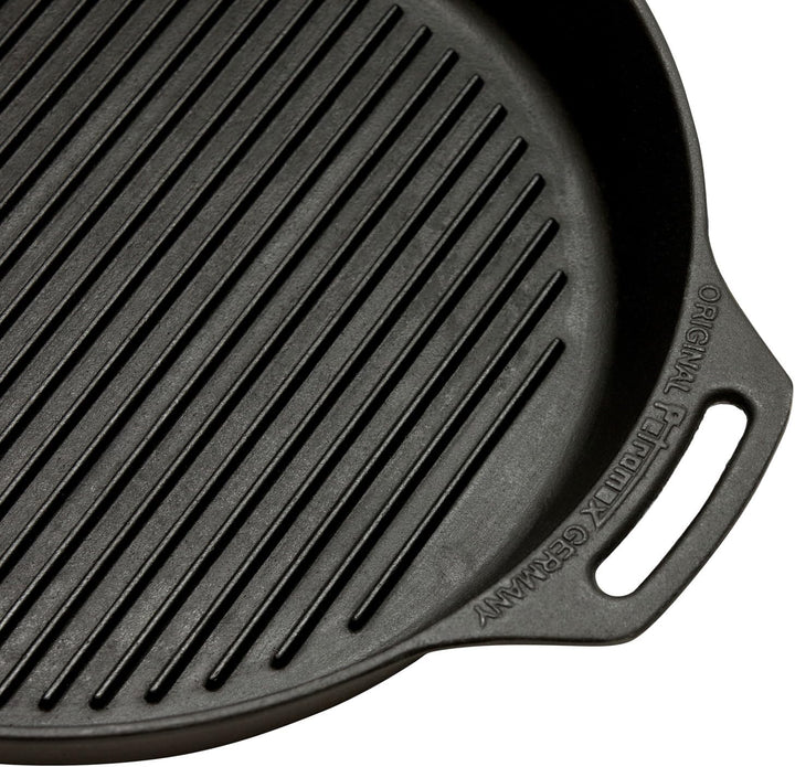 Petromax Grill-Feuerpfanne mit Stiel - Grillpfanne aus Gusseisen für alle Herdarten, Gasflamme, Back